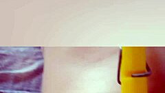 Gretala gently pinches her nipple in a moment of quiet self-exploration with big natural tits