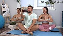 Watch Out! Inked Yoga Instructor Dives Into Wild Anal Threeway With Horny Couple