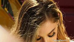 black stepdad bends over and fucks his teen stepdaughter hard in outdoor sucking session