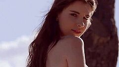 Petite Russian Centerfold Kate Chromia Boldly Strips in Outdoor Bikini Tease