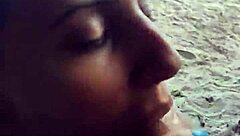 oh man, we exhibitionist couple fuckin' on the beach in public, then this stranger asks to cum with us, adam and eva