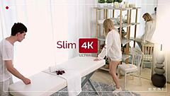 Teen Blonde's Massage Turns Into Passionate Blowjob And Cowgirl Riding With Cum In Mouth