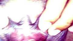 Intense shaved tight pussy gets filled with creampie leading to wet orgasm in homemade clip