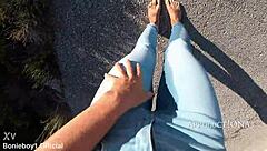 i got my jeans all wet during that barefoot hike... oops