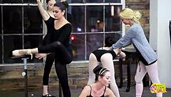 Classical Music During Ballet Practice Sparks Lesbian Desires in These Skinny Hairy Girls