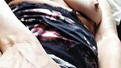 Using Pink Vibrator While Getting Fucked in Pussy and Arse