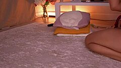 a dildo slides into my wet pussy while the vibrator buzzes on my ass for intense pleasure.