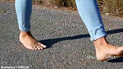 i got my jeans all wet during that barefoot hike... oops