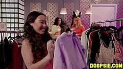 I Feel So Overwhelmed As Tiny Asian Gets Pounded By Two Hung Trannies In Trial Room!