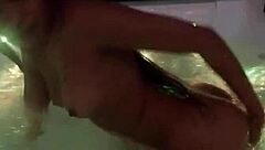 my thai girlfriend casually wraps her tight feet around my big cock for a homemade footjob session