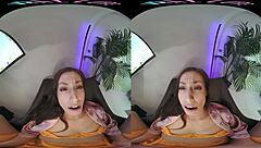 Sexy brunette in lingerie wakes up horny, masturbates with toys, and orgasms in pov reality