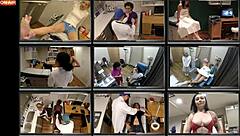 Stacy Shepard gets naked behind the scenes at the doctor's office in new scrubs for sexy preshoot fun at GirlsGoneGyno.