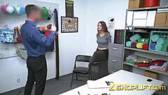 i caught this shoplifter teen 18+ playing with my big dick deep inside her throat on hidden cam