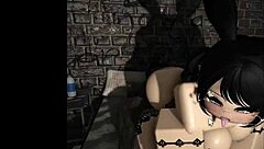 Big ass snow bunny, are you riding that monster BBC wildly in the Roblox condo?