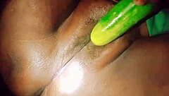 oh man, indian village housewife gets fucked hard by that huge cucumber