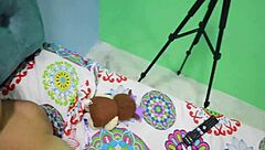 the colombian bbw bride gets bent over in the bedroom for deepthroat blowjob and cowgirl riding until cumshot in mouth