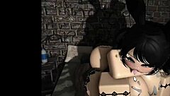 Big ass snow bunny, are you riding that monster BBC wildly in the Roblox condo?