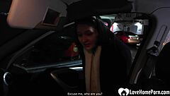 Cutie strips and rides dick sideways before intense anal action