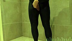 Chubbykaot puts on a catsuit in this amateur outdoor scene and feels increasingly excited