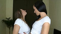 i love mixing strap with cum all over this t shirt in our wild lesbian session