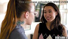 Hey, petite Asian teen Kimmy Kimm got her ass licked by horny lesbian Alexis Tae on SickTaboo.com! 🔥👅