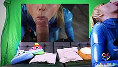 now that's what i call a slutty cosplay girl sucking and fucking that big cock hard 😈