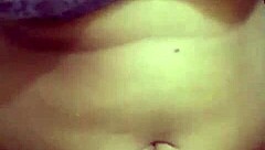 In a rural setting, the Indian milf from the village displayed her large chest during a video call.