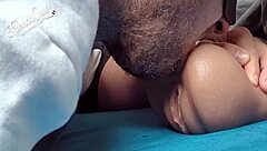 French guy dominates with tongue in ass and clamps on pussy while dishing out dirty talk insults