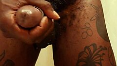 i'm hallelujah johnson with my huge bbc, masturbating solo while talking dirty as a muscular bodybuilder slave