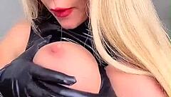 Very horny blonde with big tits swallows my huge cock in this real couple sex compilation