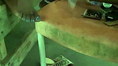 Feeling So Exposed and Thrilled as Slim Waist Bitch with Puffy Pussy Flashes in Public Beach Stockings