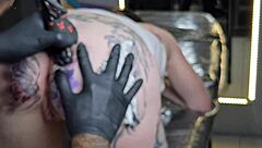 starting the day with a subtle change to my anal tattoo in part 2.