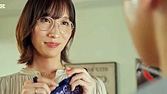 A very pretty Asian shemale enjoys rough anal sex at home.