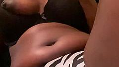 i got this shaved pussy all creamy and juicy, pretty ebony ass shaking in solo masturbation