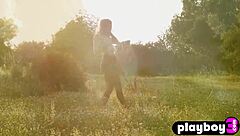 All Natural Babe Anetta Keys Displays Stunning Naked Body with Small Tits Outdoors