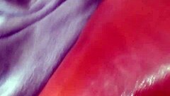 oiling up that big booty ebony wife during massage