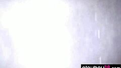 Ukrainian beauty vi shy strips down to reveal her wet pussy in solo tease