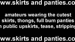 doesn't it turn you on trying to sneak peeks up this petite teen's skirt?