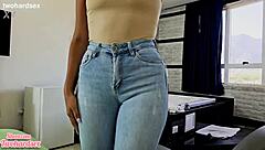 stepsister's pregnant pussy filled with hot cumshot in pov doggystyle creampie