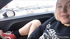 oh no bf busted me fingering chubby gf ass outdoors flashing tits