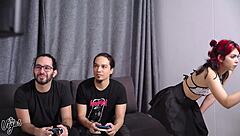 my friends girlfriend craved double penetration with big black cocks in her tight pussy and ass