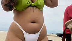hey hubby watch this virgin fuck my ass right on the beach 😈🏖️