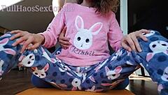 Stepdaddy Fingers Asian Teen's Tiny Tits Then Masturbates Her Tight Pussy