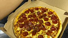 Amberzinha jealous of pizza demands fuck before dinner!