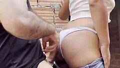 colombian slut lets me pound her in risky public spots then walks streets dripping cum everywhere