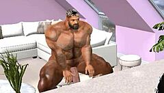 alpha bull chris chester trains white pussy stretching for huge cock