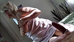 My depraved mature milf bitch screams with juicy big tits and gaping pussy orgasms