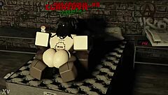 roblox whitegirl slut drops to knees for sloppy bbc monster cock suck