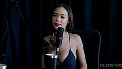 alice vasconcelos teases raphaela savanah in sheer red lingerie chat