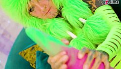 look at these tattooed sluts in a wild lesbian orgy with dildos, costumes, and massive orgasms.